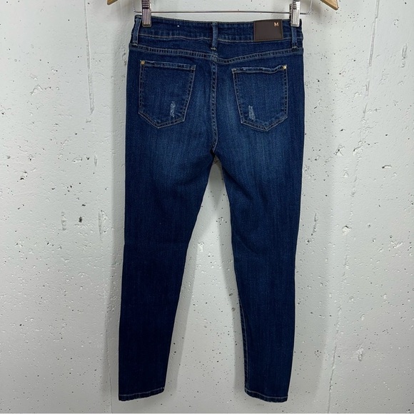 Mango Size 28 Uptown Slim Fit Push Up Distressed Stretch Jeans - Picture 6 of 13